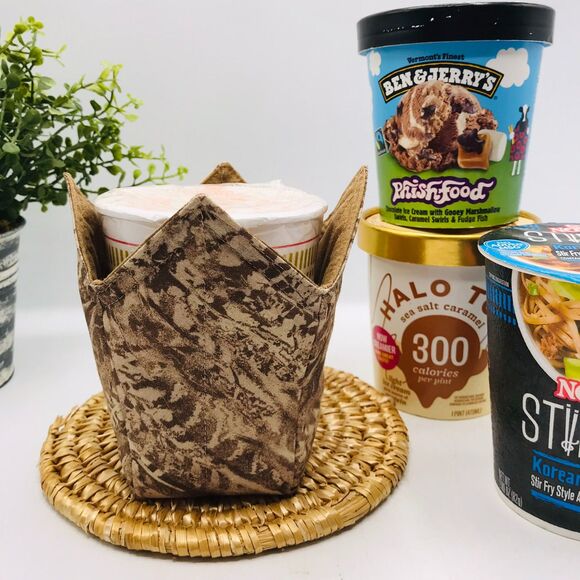 Microwave Pint Size Cozy Holder, For Ice Cream, Oatmeal Cup, Noodle Cup - Picture 2 of 2